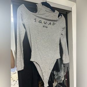 Squad nyx off the shoulder turtle neck, long sleeve, onesie
